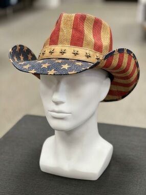 Peter Grimm American Flag Cowboy Hat - Red, Blue, Tan